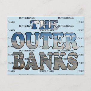OBX Beach Text Postcard