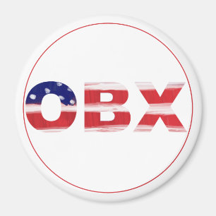 OBX Flag Text Magnet