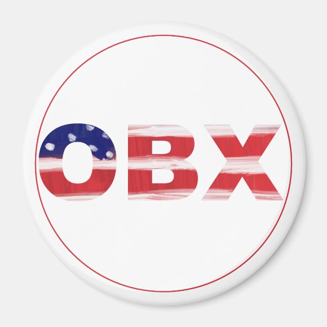 OBX Flag Text Magnet (Front)
