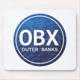 OBX NC Outer Banks North Carolina Beach Tag Mouse Pad