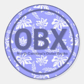 Oval OBX Outer Banks NC Sticker - Die Cut Vinyl Decal - North Carolina Euro Oval