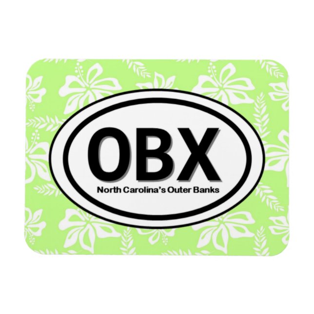 OBX Outer Banks NC Green Magnet (Horizontal)