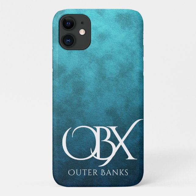 OBX Outer Banks NC on Blue Water Background Beach Case-Mate iPhone Case (Back)