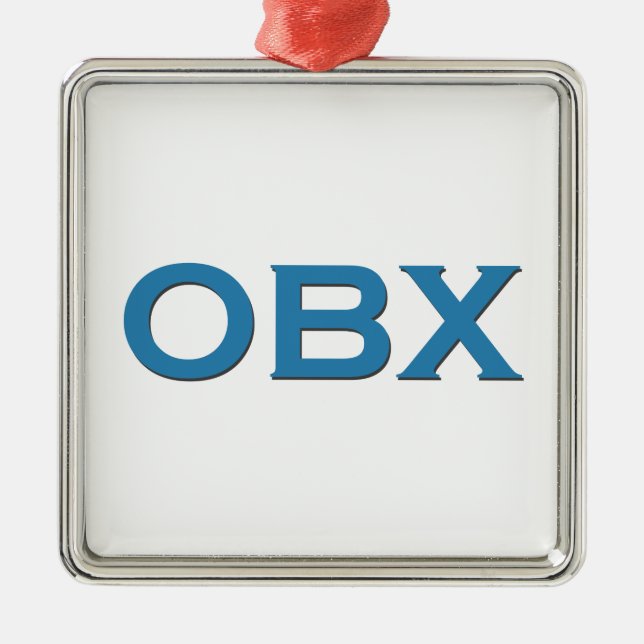 OBX (Outer Banks North Carolina) Metal Ornament (Front)