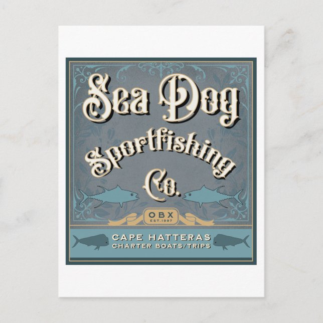 OBX Sea Dog Sportfishing Postcard (Front)