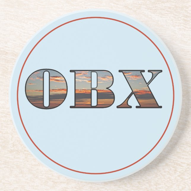  OBX Sunrise Text  Coaster (Front)