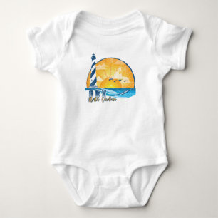 OBX Sunset distressed Baby Bodysuit