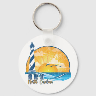 OBX Sunset distressed Keychain