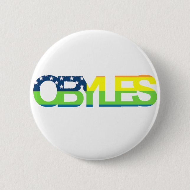 OBYLES Rainbow Flag 2 Inch Round Button (Front)