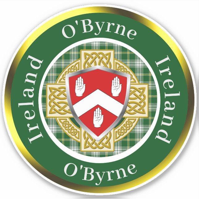 O'Byrne Irish Shield & Celtic Cross Personalized (Front)