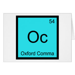 Oc - Oxford Comma Grammar Chemistry Symbol