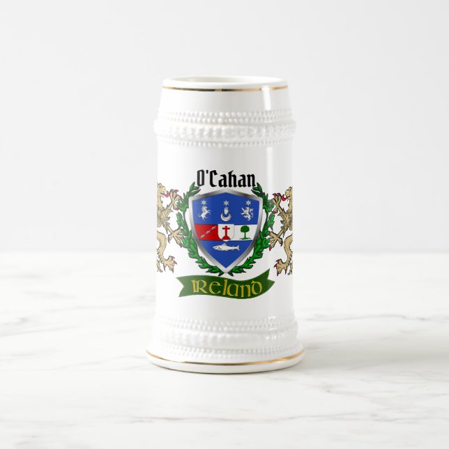 O'Cahan Irish Shield Beer Stein (Center)