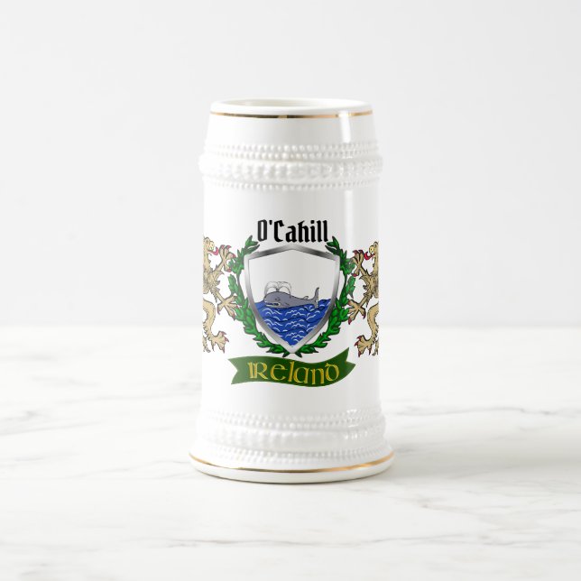 O'Cahill/Cahill Irish Shield Beer Stein (Center)