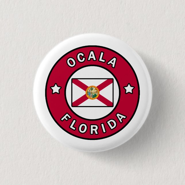 Ocala Florida 1 Inch Round Button (Front)