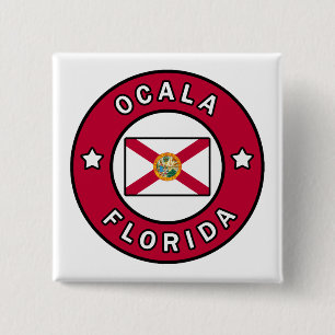 Ocala Florida 2 Inch Square Button