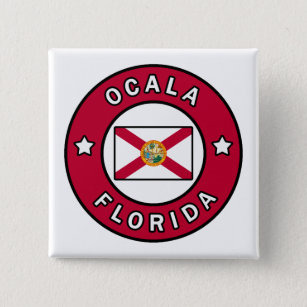 Ocala Florida 2 Inch Square Button