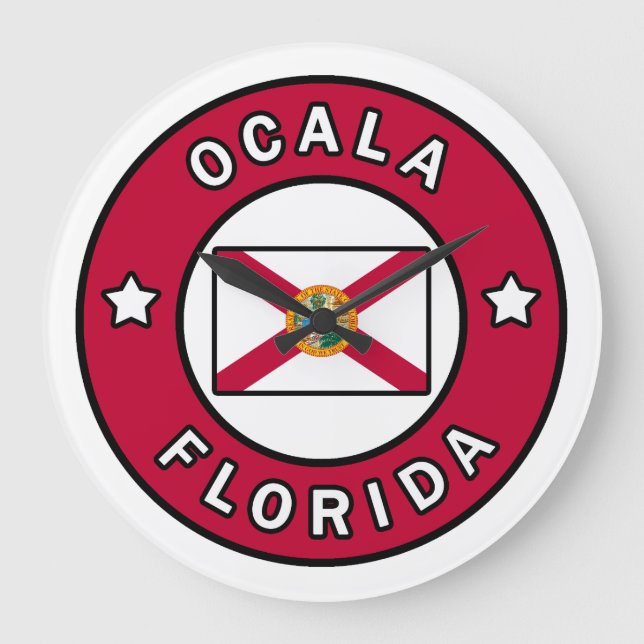 Ocala Florida Large Clock (Front)