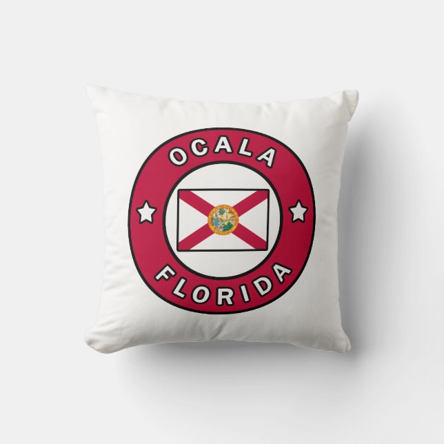 Ocala Florida Throw Pillow (Front)