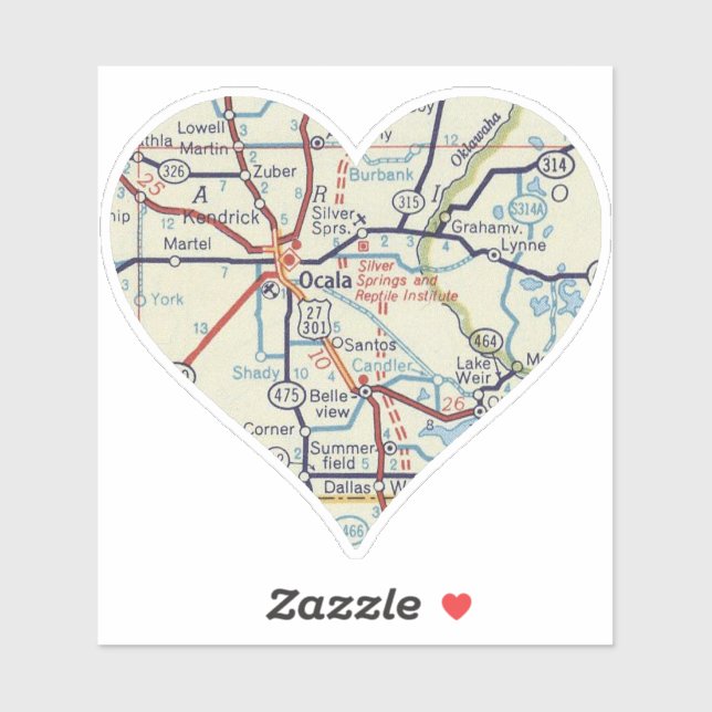 Ocala Florida Vintage Map (Sheet)