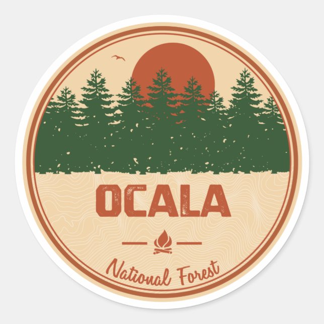 Ocala National Forest Classic Round Sticker (Front)