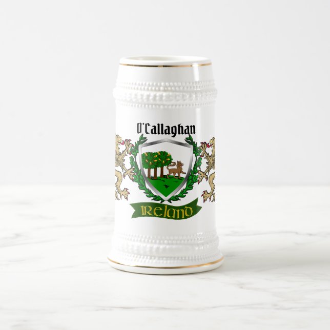 O'Callaghan/Callaghan  Irish Shield Beer Stein (Center)