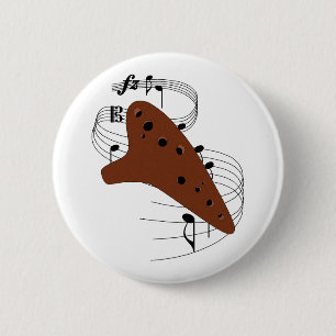 Ocarina 2 Inch Round Button