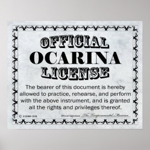 Ocarina License Poster