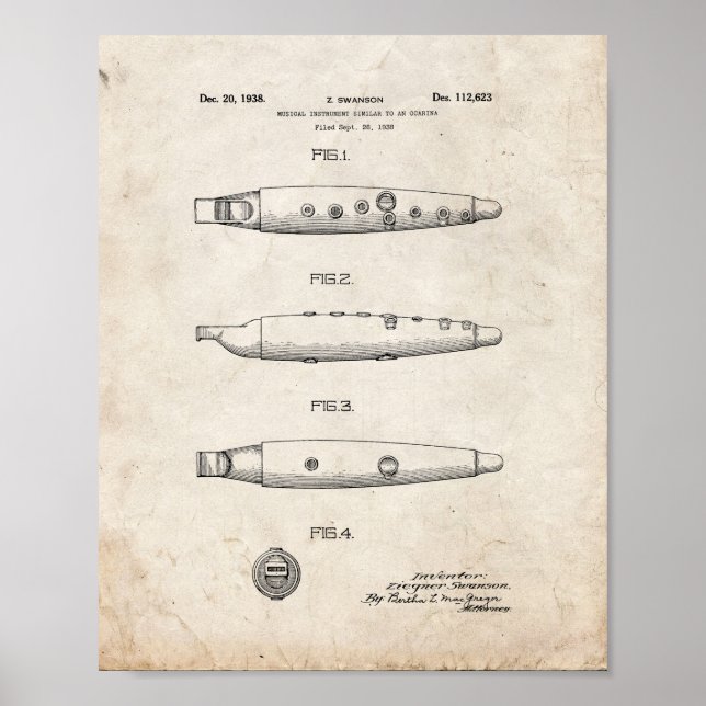 Ocarina Patent - Old Look Poster (Front)