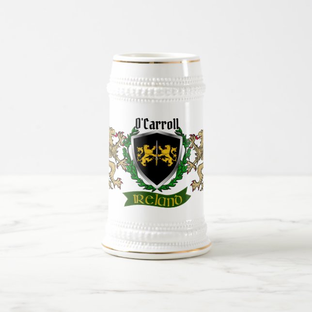 O'Carroll/Carroll Irish Shield Beer Stein (Center)