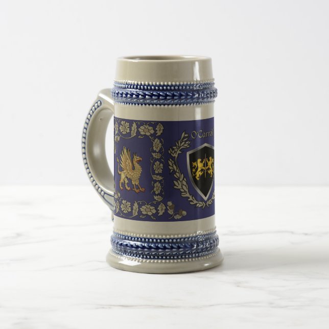 O'Carroll/Carroll Irish Shield Griffin Stein (Front Left)