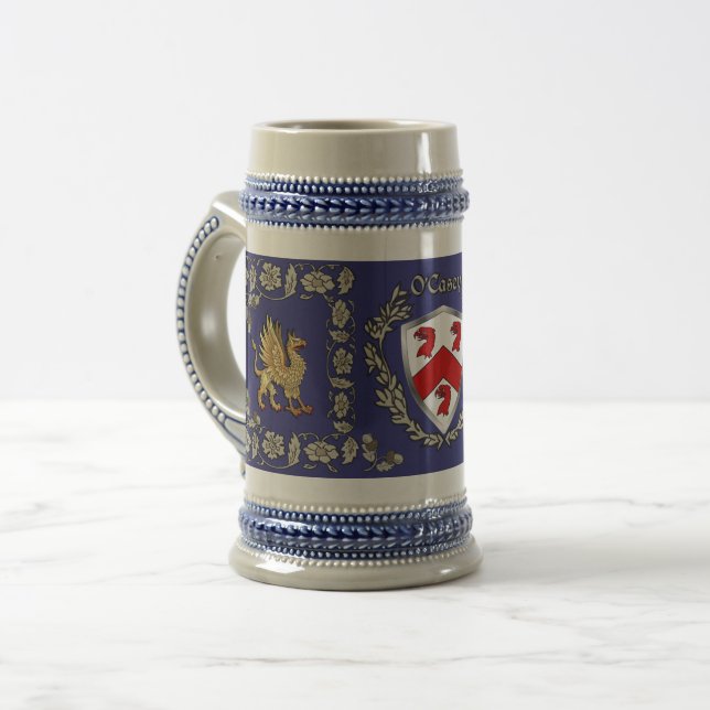 O'Casey/Casey Irish Shield Griffin Stein (Front Left)