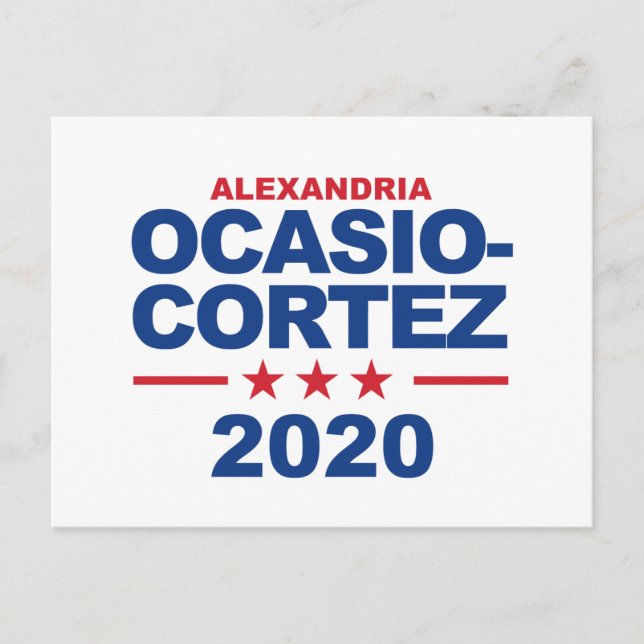Ocasio-Cortez 2020 Postcard (Front)