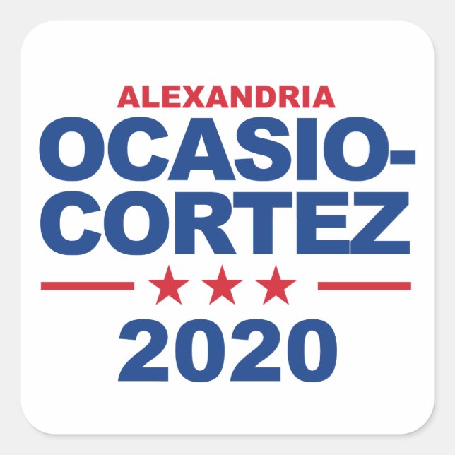 Ocasio-Cortez 2020 Square Sticker (Front)