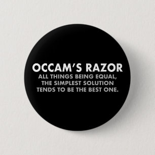 Occam's Razor Definition Science Geek 2 Inch Round Button