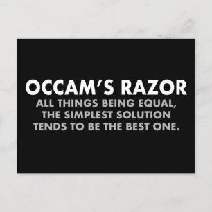 Occam's Razor Scientific Principle Postcard