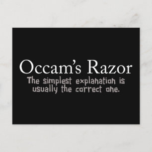 Occam's Razor Scientific Problem Solving Postcard