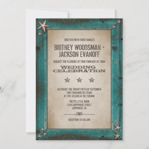 Occident Turquoise Barn Invitations au mariage du 