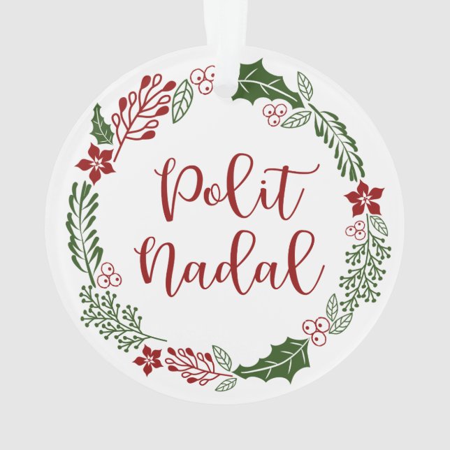 Occitan Merry Christmas Wreath, Polit Nadal (dos)