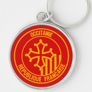 Occitanie Round Emblem Keychain
