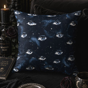 Occult All Seeing Eyes Celestial Gothic Throw Pillow