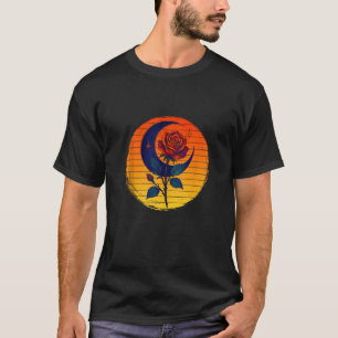 Occult Crescent Moon Rose Goth Occultism Witchcraf T-Shirt