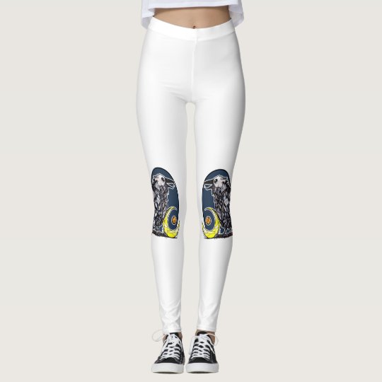 Occult Crow Sitting By The Moon Leggings