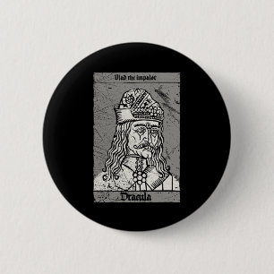 Occult Dracula - Vlad The Impaler Horror Vampire 2 Inch Round Button