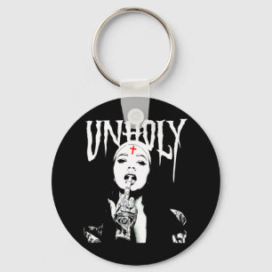 Occult Gothic Dark Satanic Nun Tattoos Unholy Nun Keychain