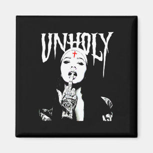 Occult Gothic Dark Satanic Nun Tattoos Unholy Nun Magnet