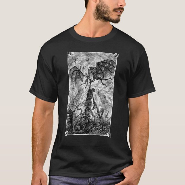Occult Gothic Dark Satanic Unholy Witchcraft Grung T-Shirt (Front)