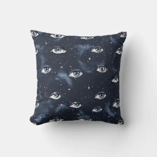 Occult Gothic Mystery Eyes Throw Pillow