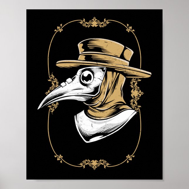 Occult Medieval Plague Doctor Poster (Front)