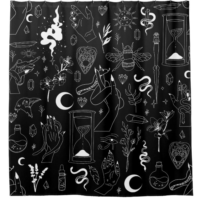 occult mystical esoteric witchcraft crystals black (Front)