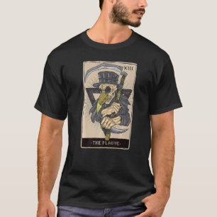 Occult Plague Doctor Tarot Card Black Death Baphom T-Shirt